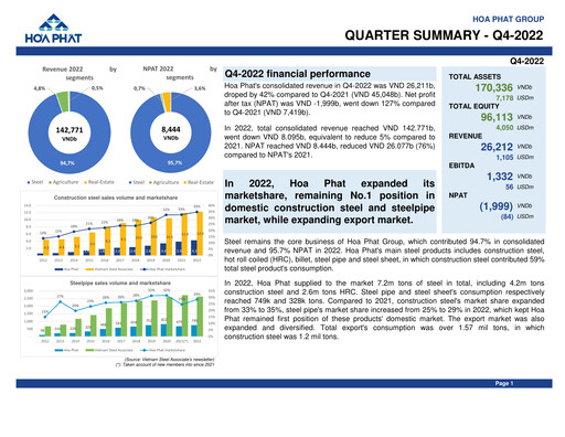 Thumbnail Hoa Phat Group Quarterly Report 2022-q4