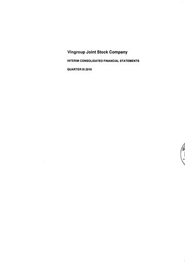 Thumbnail Vingroup Company Quarterly Report 2016-q3