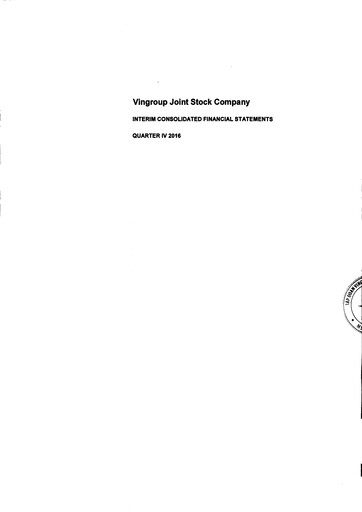 Thumbnail Vingroup Company Quarterly Report 2016-q4