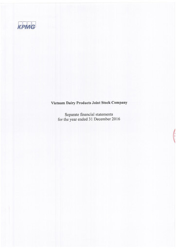 Thumbnail Vinamilk (Vietnam Dairy Products) Financial Statement 2016