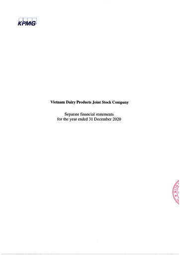 Thumbnail Vinamilk (Vietnam Dairy Products) Financial Statement 2020
