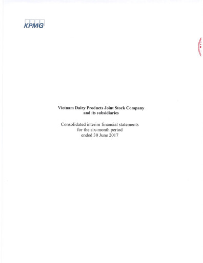 Miniature Vinamilk (Vietnam Dairy Products) Rapport semestriel 2017-h1