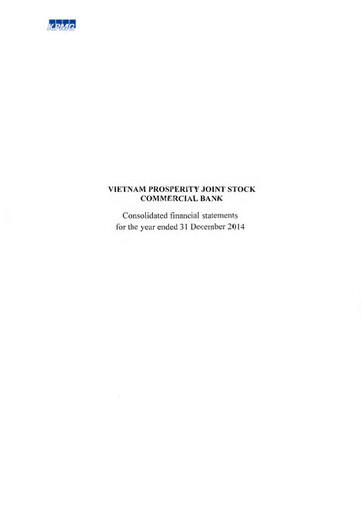 Thumbnail VPBank (Vietnam Prosperity Joint Stock Commercial Bank) Financial Statement 2014