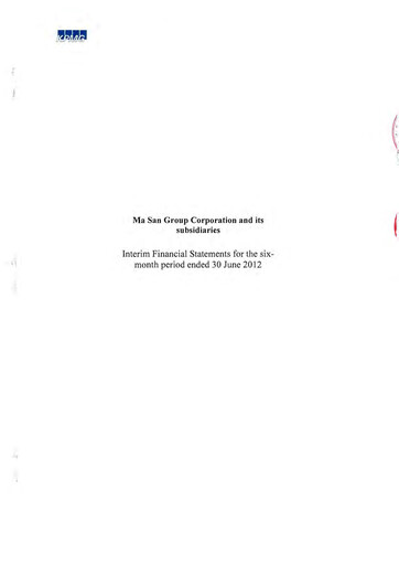 Miniature Masan Group Rapport semestriel 2012-h1