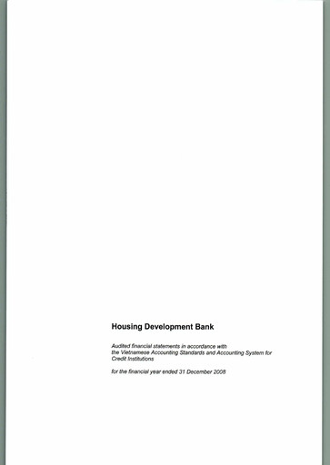 Thumbnail HD Bank (Ho Chi Minh City Development Joint Stock Commercial Bank) Financial Statement 2008