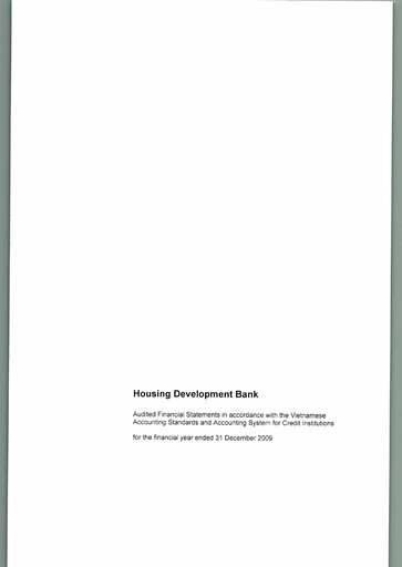 Thumbnail HD Bank (Ho Chi Minh City Development Joint Stock Commercial Bank) Financial Statement 2009
