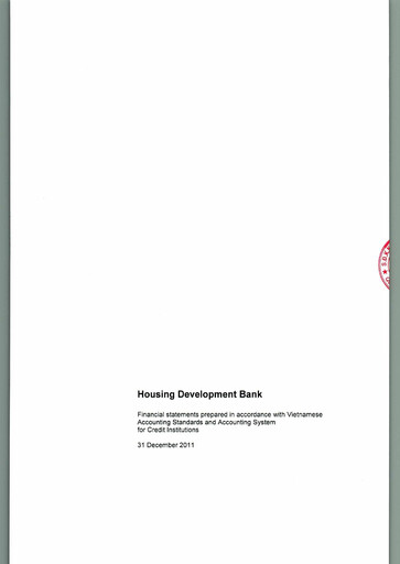 Thumbnail HD Bank (Ho Chi Minh City Development Joint Stock Commercial Bank) Financial Statement 2011