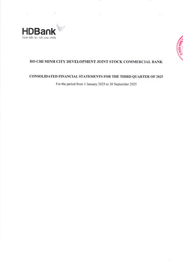 Thumbnail HD Bank (Ho Chi Minh City Development Joint Stock Commercial Bank) Quarterly Report 2025-q3