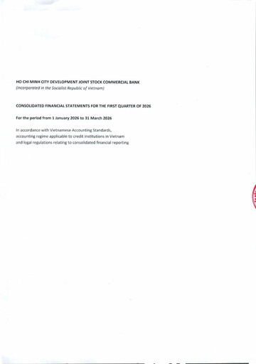 Thumbnail HD Bank (Ho Chi Minh City Development Joint Stock Commercial Bank) Quarterly Report 2026-q1