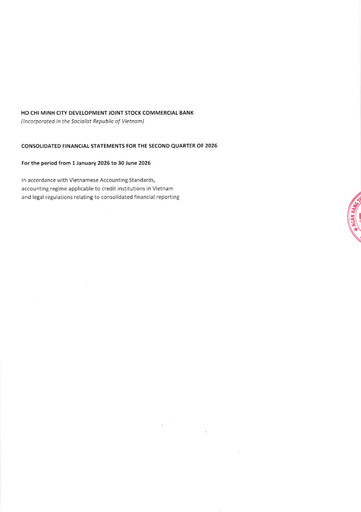 Thumbnail HD Bank (Ho Chi Minh City Development Joint Stock Commercial Bank) Quarterly Report 2026-q2