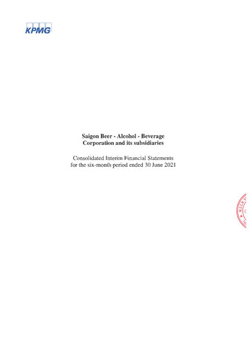 Thumbnail Sabeco Brewery (Saigon Beer) Half-year Report 2021-h1