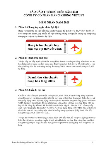 Thumbnail VietJet Aviation Annual Report 2021