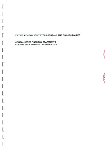 Thumbnail VietJet Aviation Financial Statement 2020