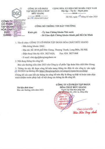 Thumbnail Duc Giang Chemicals Group Annual Report 2023