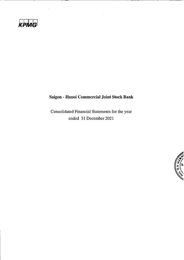 Miniature SHB (Saigon - Hanoi Commercial Joint Stock Bank) Bilan financier 2021