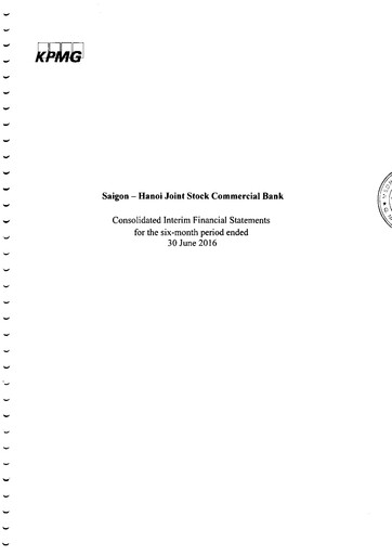 Thumbnail SHB (Saigon - Hanoi Commercial Joint Stock Bank) Half-year Report 2016-h1