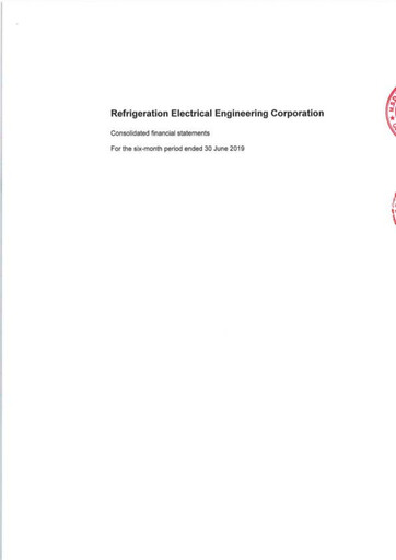 Vorschaubild REE (Refrigeration Electrical Engineering Corporation) Halbjahresbericht 2019-h1