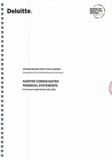 Thumbnail Vietnam Airlines Financial Statement 2021