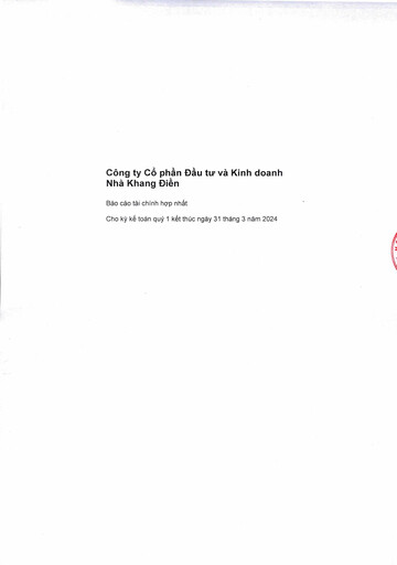 Thumbnail KDH (Khang Dien House Trading and Investment) Quarterly Report 2024-q1