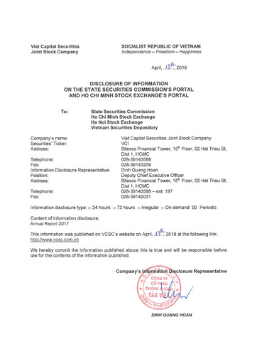 Thumbnail Vietcap Securities Annual Report 2017