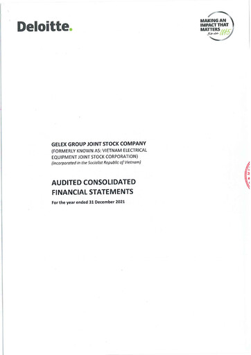 Miniature GELEX Group Joint Stock Company Bilan financier 2021