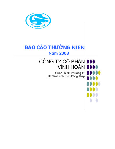 Thumbnail Vinh Hoan Corporation Annual Report 2008
