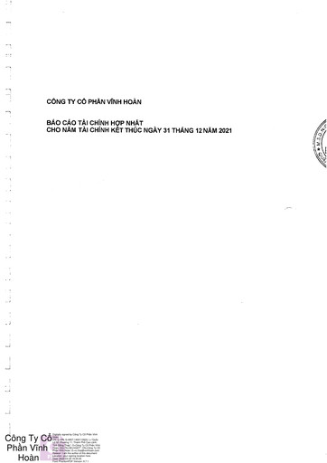 Thumbnail Vinh Hoan Corporation Financial Statement 2021