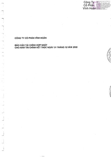 Thumbnail Vinh Hoan Corporation Financial Statement 2022