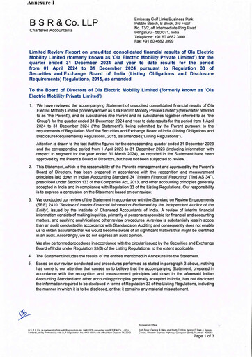 Thumbnail Ola Electric Mobility Quarterly Report 2025-q3