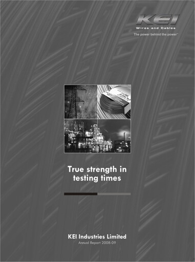 Thumbnail KEI Industries Annual Report 2008-2009