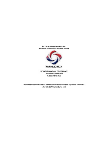 Thumbnail SPEEH Hidroelectrica Financial Statement 2023