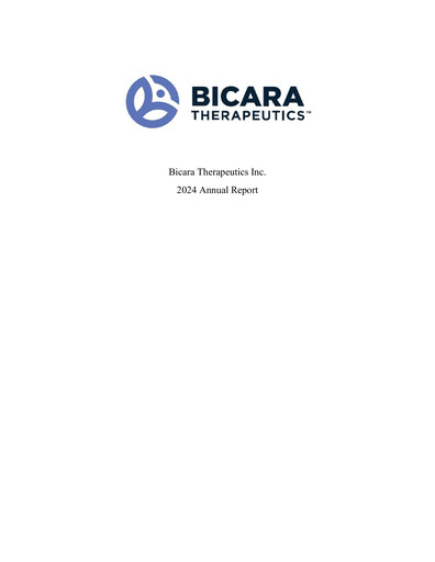 Miniature Bicara Therapeutics Rapport annuel 2024