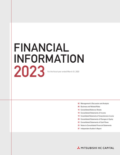 Thumbnail Mitsubishi HC Capital Financial Statement fy2023