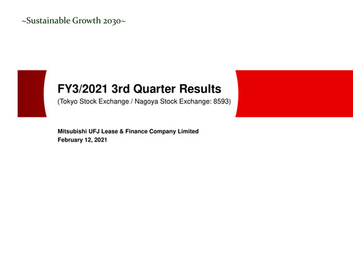 Miniature Mitsubishi HC Capital Rapport trimestriel 2021-q3
