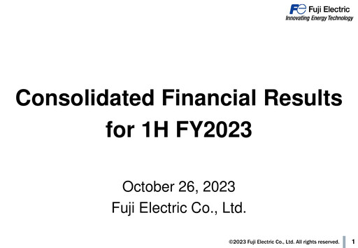 Vorschaubild Fuji Electric Halbjahresbericht 2023-h1