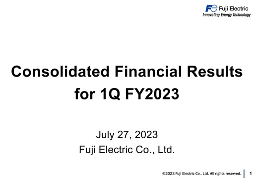 Thumbnail Fuji Electric Quarterly Report 2023-q1