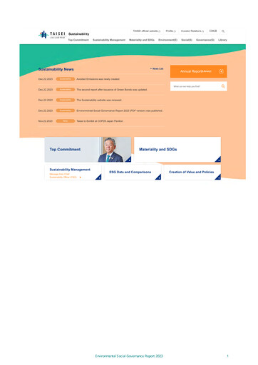 Thumbnail Taisei Corporation ESG Report 2023