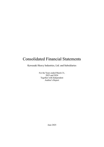 Thumbnail Kawasaki Heavy Industries Financial Statement fy2025