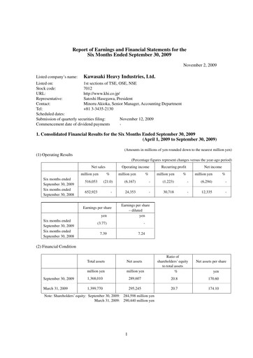Thumbnail Kawasaki Heavy Industries Quarterly Report 2009-q2