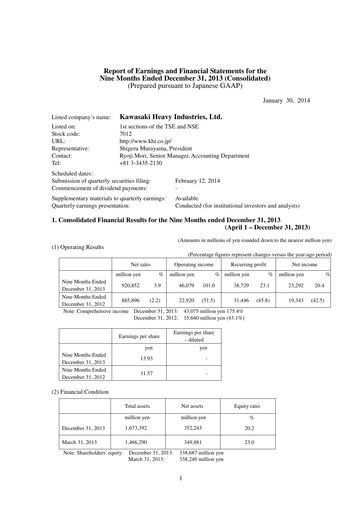 Thumbnail Kawasaki Heavy Industries Quarterly Report 2013-q3