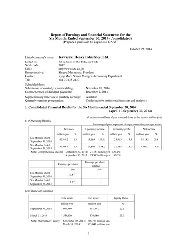 Thumbnail Kawasaki Heavy Industries Quarterly Report 2014-q2