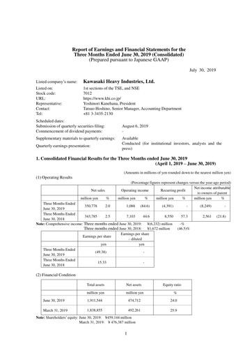 Thumbnail Kawasaki Heavy Industries Quarterly Report 2019-q1