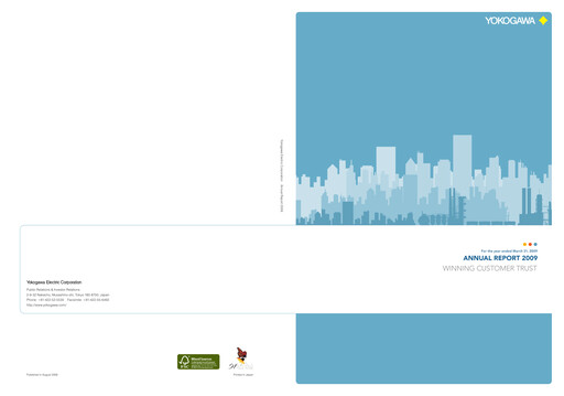 Vorschaubild Yokogawa Electric Corporation Jahresbericht 2009