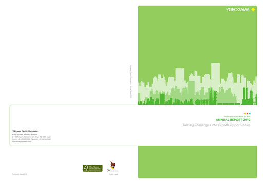 Vorschaubild Yokogawa Electric Corporation Jahresbericht 2010