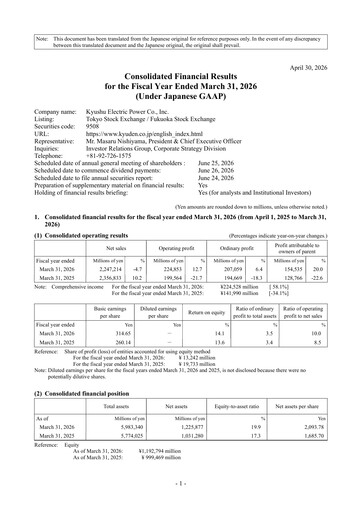 Vorschaubild Kyushu Electric Power Company Finanzbericht 2025-2026