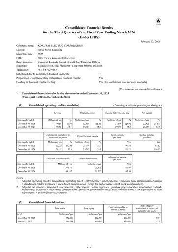 Thumbnail Kokusai Electric Quarterly Report 2026-q3