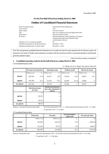 Thumbnail Nomura Real Estate Holdings Half-year Report 2007-h1