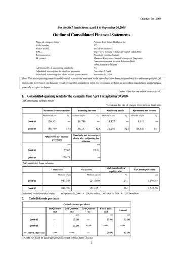 Thumbnail Nomura Real Estate Holdings Half-year Report 2008-h1