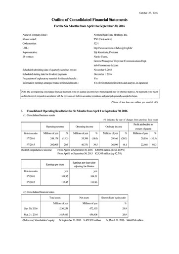 Thumbnail Nomura Real Estate Holdings Half-year Report 2016-h1