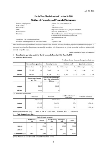 Thumbnail Nomura Real Estate Holdings Quarterly Report 2008-q1